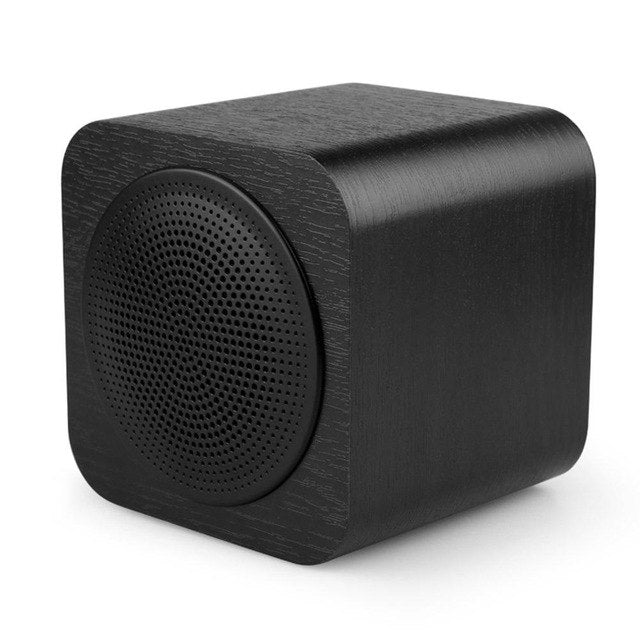 AVWOO Small Size Wireless Bluetooth Music Player Speaker Luxury Wooden Design Portable HiFi Shock Bass Home Travel Subwoofer