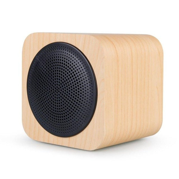 AVWOO Small Size Wireless Bluetooth Music Player Speaker Luxury Wooden Design Portable HiFi Shock Bass Home Travel Subwoofer