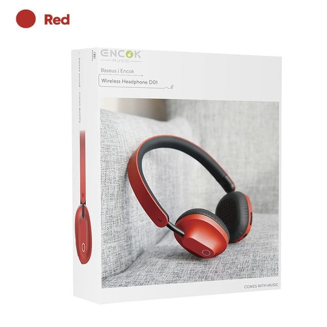 Baseus D01 Wireless Bluetooth Headphone Stereo bluetooth earphone wireless headset Young attitude headphones with Mic for phone