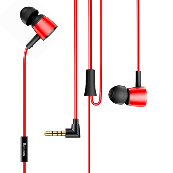 Baseus H07 Hi-Res Audio Wired Earphone Headset With Mic Metal In-Ear Earphone Stereo Bass Sound With 3.5mm Jack Earbuds kulakl k