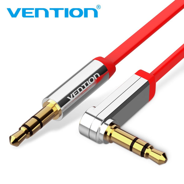 Vention Aux Cable 3.5mm Jack To Jack 90 Degree Right Angle Flat Audio Cable For Car iPhone Headphone Beats Speaker Aux cord MP3