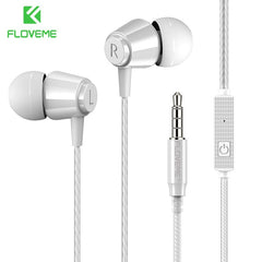 FLOVEME In-Ear Earphone For iPhone HIFI Stereo Wired Earbuds For Xiaomi Earphones For Computer Bass 3.5mm 1.2M With Microphone