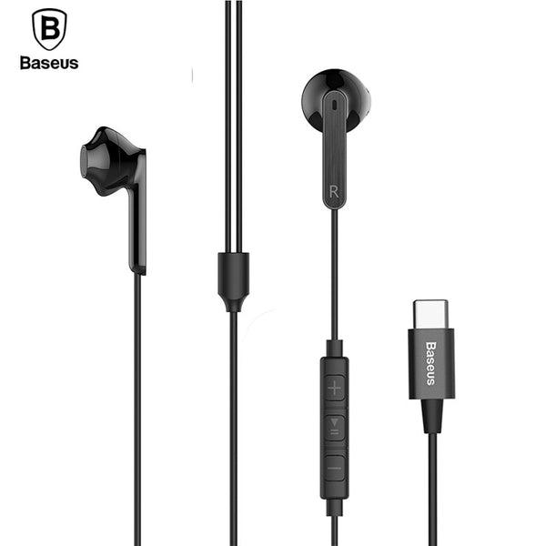 Baseus Type-C Wired Earphone For Phone USB C In-Ear Sport Earpiece With Mic Stereo Sound Type C Earbuds Fone De Ouvido kulakl k