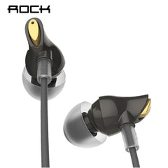 ROCK Original Zircon Stereo Earphone 3.5mm In Ear  Earphones with Microphone for iPhone 6 Samsung/xiaomi Huawei iPad