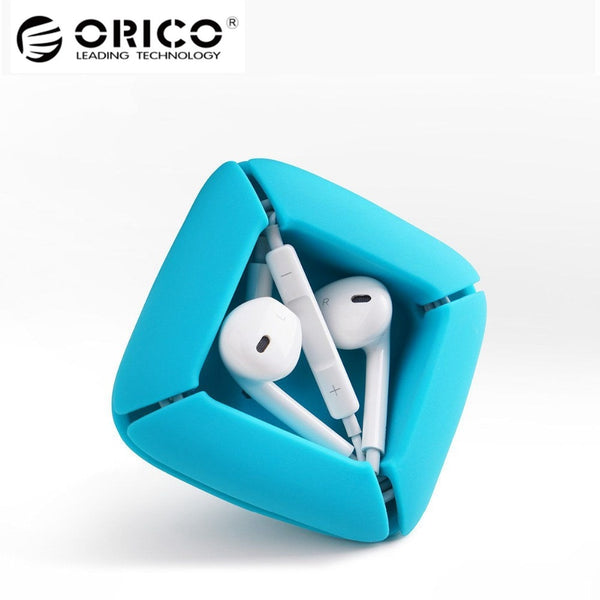 ORICO Winder Cable Organizer Silicone Flexible Management Clips Cable Holder For Headphone Earphone Cables ELR1 Black/Gray/Blue
