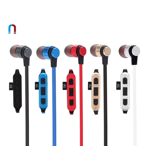 K9 Wireless Bluetooth Earphones Hands-free Sweatproof Sport Gym headphone with Magnetic headphones Support TF Card for xiaomi