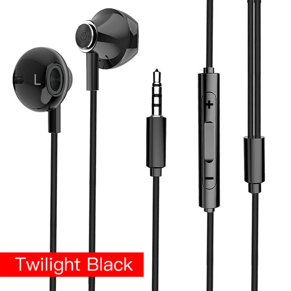 PZOZ S1 Bass Earphone 3.5mm Wired control Headset With Mic In-Ear sport earbud earphones For iphone xiaomi Samsung Huawei MP3 PC