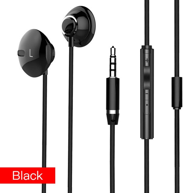 PZOZ Bass Earphone 3.5mm Wired control Headset With Mic In-Ear sport earbud earphones mini For iphone xiaomi Samsung Huawei MP3