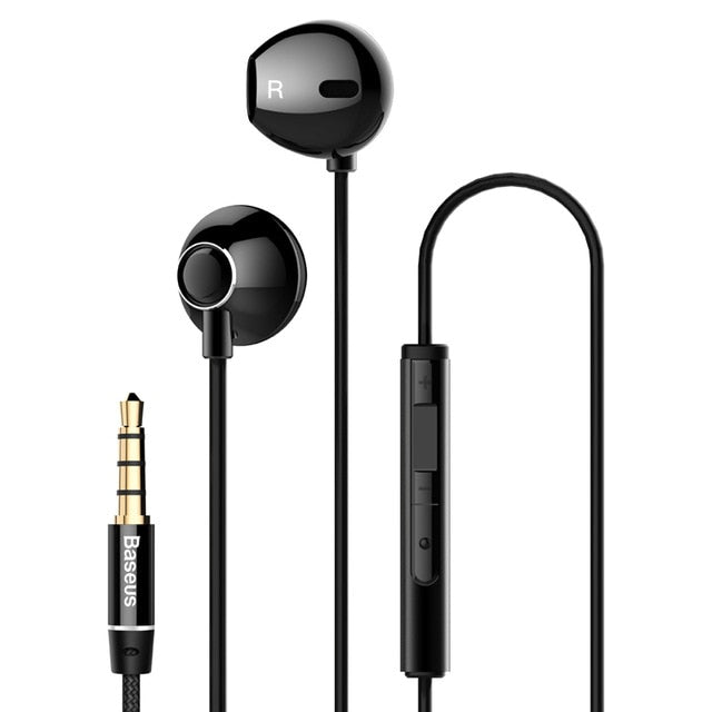 Baseus Wired Earphone In Ear Headset With Mic Stereo Bass Sound 3.5mm Jack Earphone Earbuds Earpiece For iPhone Samsung Xiaomi