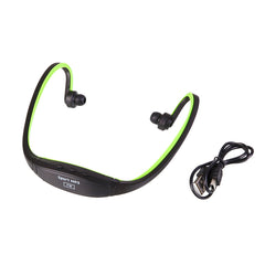 Headphone Sport MP3 Wireless TF Music Wireless Headset Green MP3