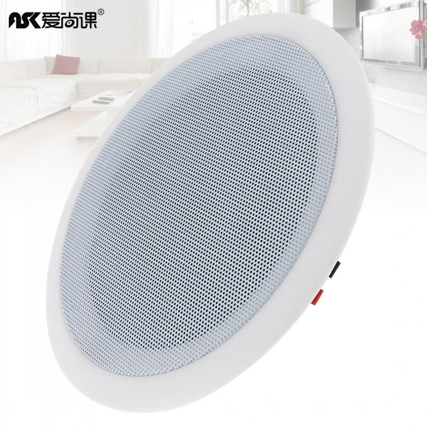 5 Inch 5W Fashion Microphone Input USB MP3 Player Ceiling Speaker Public Broadcast Background Music Speaker for Home Supermarket