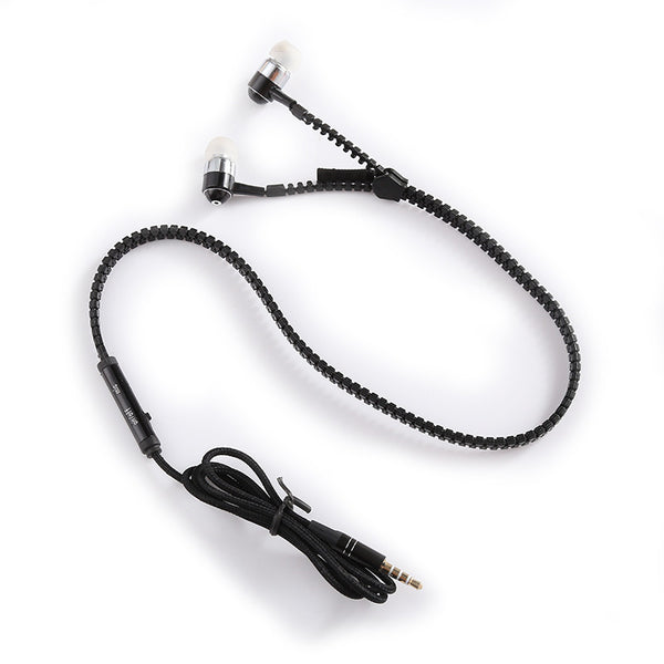 Fashion Universal Stereo 3.5mm in Ear Earphone Earbuds Headphone Zipper Headset