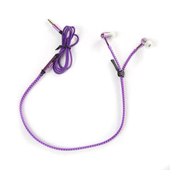 Fashion Universal Stereo 3.5mm in Ear Earphone Earbuds Headphone Zipper Headset