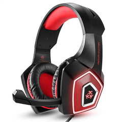 Gaming Headset with Mic-Sound Clarity Noise Reduction Headphone with LED Lights for Computer Game With Y Splitter