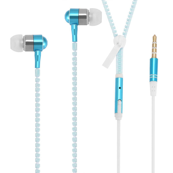 Luminous Headphones Luminous Zipper Headphones In-Ear Bass With Wheat Phone Headset