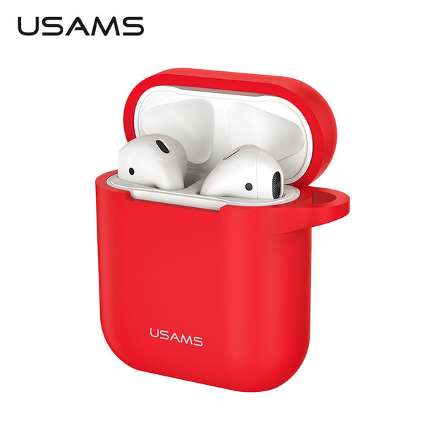 USAMS Silicone Earphones Protective Case for AirPods Anti-dust headphones box case for Apple wireless bluetooth earphone cover
