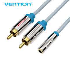 Vention Female 3.5mm Jack to 2RCA Male Audio Cable RCA Jack Splitter Y Cable For iPhone Edifer Home Theater DVD Headphone AUX