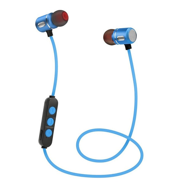 Bluetooth 4.1 Wireless Sports Headphones Magnetic Absorption neckband Stereo Earphone with Mic for iPhone and for Android