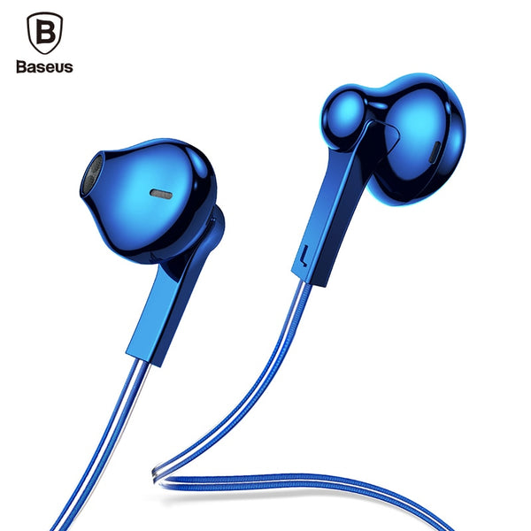 Baseus H03 In-Ear Wired Earphone Plating Headset For Phone Fone De Ouvido Kulakl K Jack 3.5mm Stereo Earbuds Earpiece with Mic