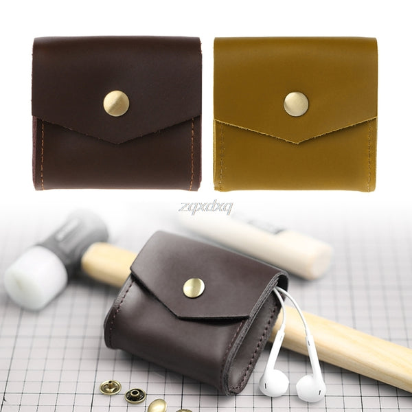 Portable headset box Earphone Bag case Leather Headset Carrying Pouch Headphone Package for mobile phone data cable charger Oct
