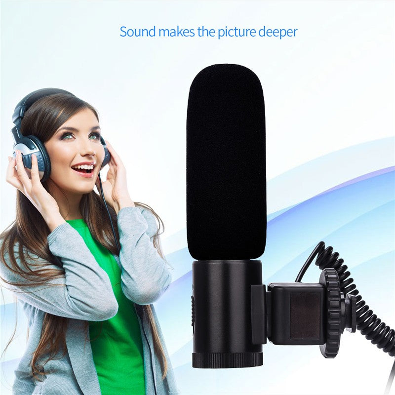 3.5mm Digital Video Stereo Recording Microphone for Camera