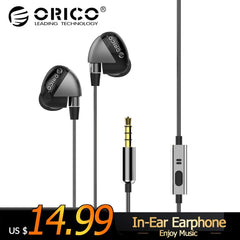 ORICO In-Ear Sport Earphones Music Stereo Gaming Earphone for Phone Xiaomi with Microphone for iPhone 5s iPhone 6 Samsung MP3