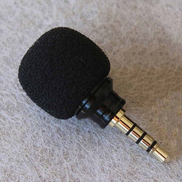 Mini Portable Smart Phone Microphone Speech Lesson Microphone Support Recording Black