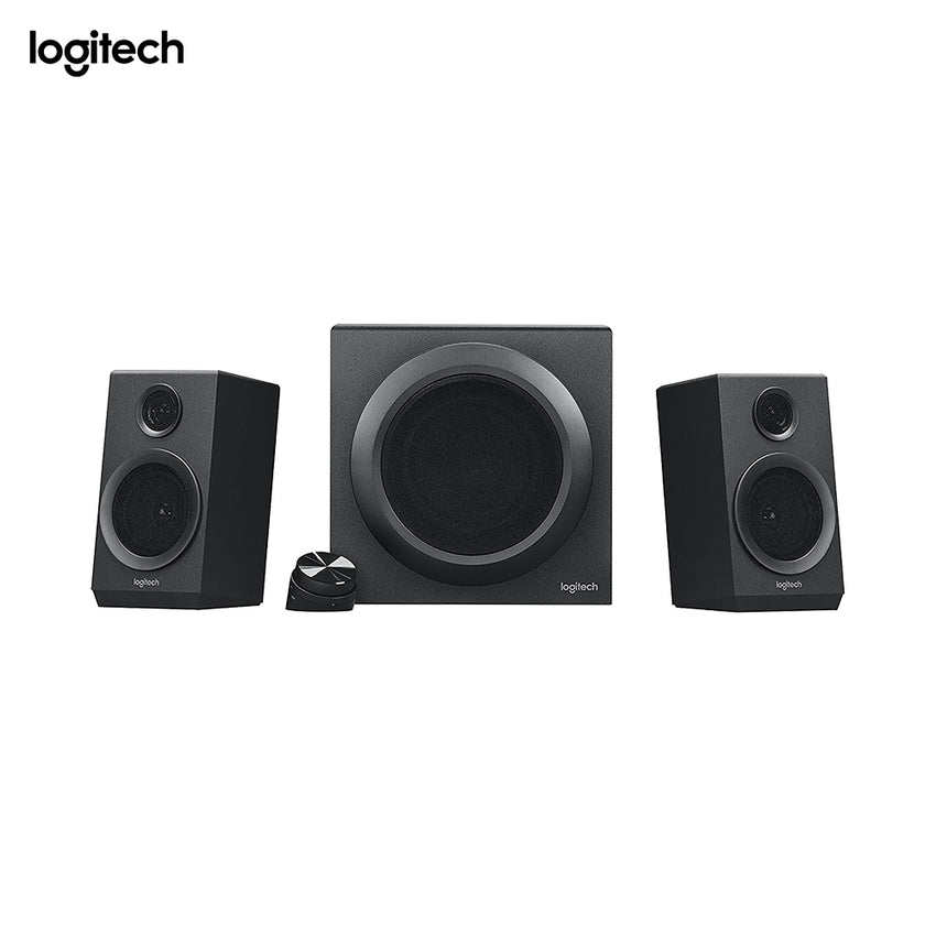 Logitech Z333 2.1 Speakers Easy-access Volume Control Headphone Jack PC Mobile Device TV DVD/Blueray Player Game Console Compate