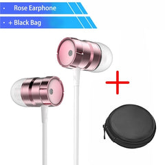 Rock In-ear Stereo Earphone Headset 3.5mm with Mic Earbuds for iPhone, SamSung,Huawei,Xiaomi and More Fone De Ouvido