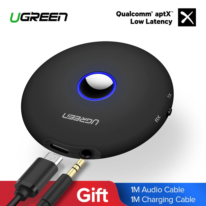 Ugreen Bluetooth Transmitter 4.2 3.5mm APTX Bluetooth Adapter for TV Headphones Speaker Playstation 4 Audio Bluetooth Receiver