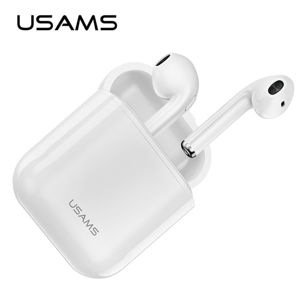 USAMS Bluetooth earphones for iPhone Samsung Xiaomi earbuds,Wireless Bluetooth headphone for iPhone Xs Max XR 8 with Charger Box