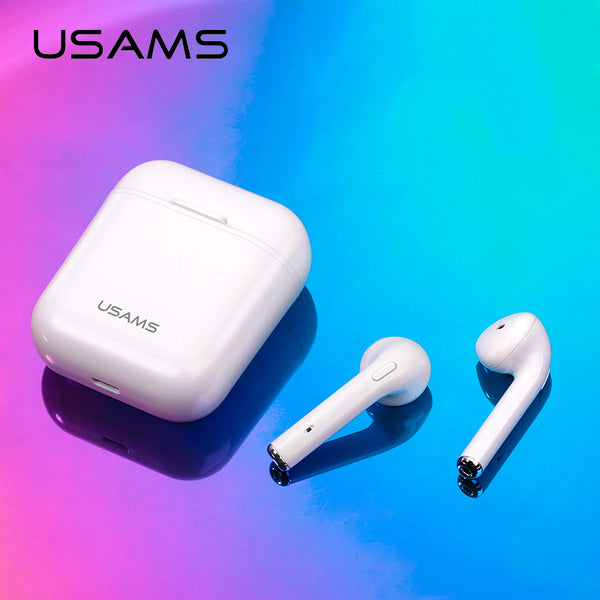 Wireless Bluetooth Earphone headset for iPhone Xs Max XR 7 8 6S ,USAMS Bluetooth Headphones for Samsung Xiaomi with Charging Box