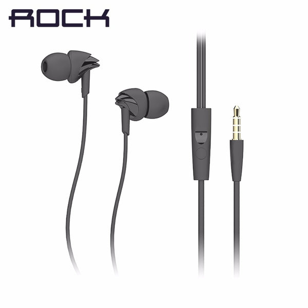 ROCK Y1 Stereo Earphone in line control with mic Headset 3.5mm In Ear Earbuds For iPhone Samsung With Microphone